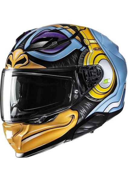 F71 Güneş Visörlü Kapalı Motosiklet Kaskı Monkey Dj MC23