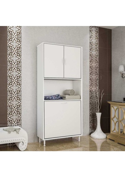 MİLANO 75 X 160 cm 2 li Çamaşır Bölmeli Banyo Dolabı modelleri