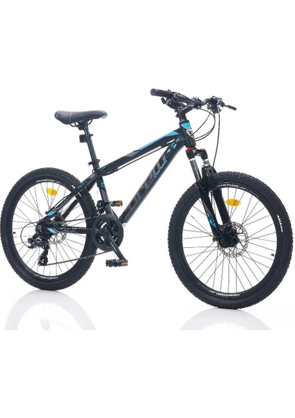 Felix 1.2 Erkek Dağ Bisikleti 304H Hd 24 Jant 21 Vites Siyah Mavi Turkuaz