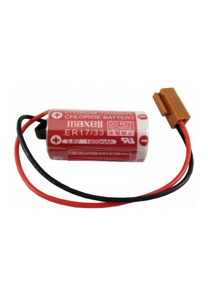Maxell ER17/33 3.6V 2/3A Size Lithium Pil - Kahverengi Soket