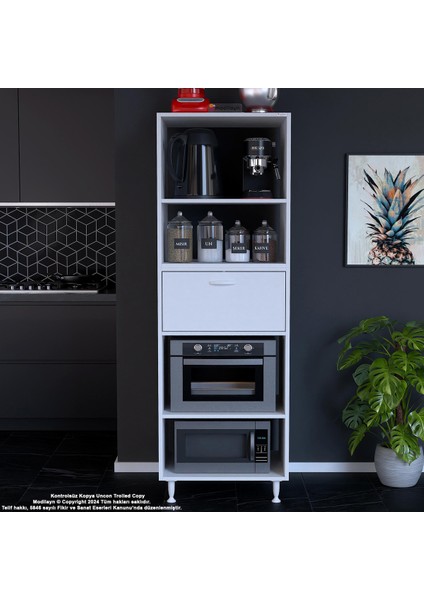 Silva Loya 59,6 x 194,6 x 56 cm Tek Kapaklı Ankastre Fırın ve Mutfak Dolabı fiyatları