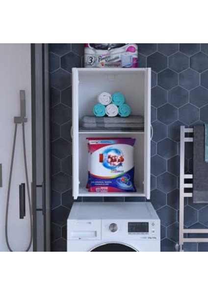Afitap 54 x 88,4 x 32,5 cm Makine Üstü Çok Amaçlı Asma Banyo & Mutfak Dolabı