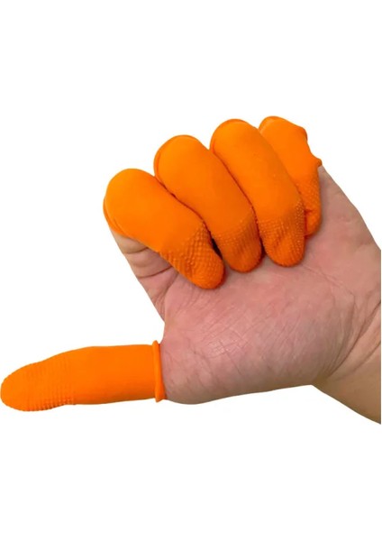 Lateks Parmaklık Eldiven Turuncu Ekstra Kalite (48 Adet) fiyatları