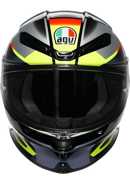 Kapalı Motosiklet Kaskı K6 S Mplk Erazer Black Red Yellow Fluo fiyatları