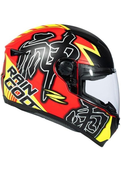 ZS-811A Al-31 Mat Red Fluo Yellow Motosiklet Kapalı Kask modelleri