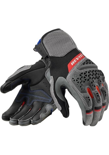 Sand 5 Korumalı Yazlık Motosiklet Eldiveni Gri-Kırmızı