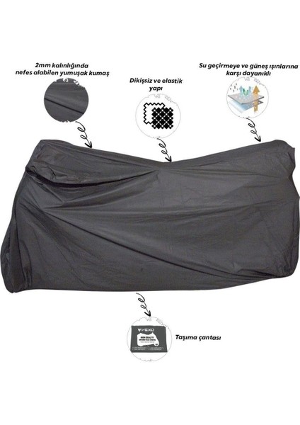 Plus Motosiklet Branda Siyah