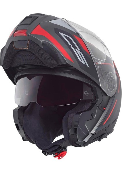 C5 Omega Antrasit Çene Açılır Motosiklet Kaskı fiyatları