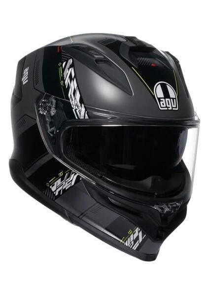 K7 Kyber Matt Grey Yellow Fluo Kapalı Kask