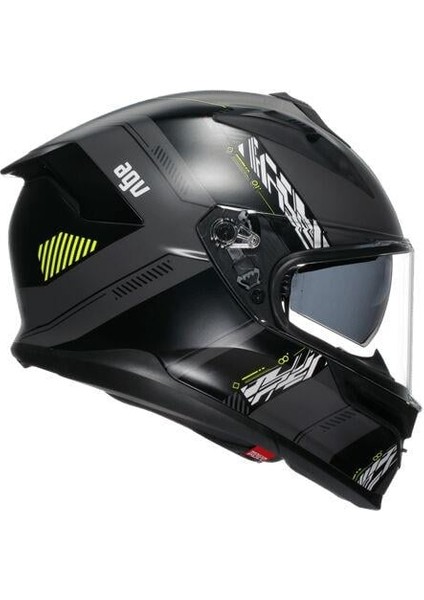 K7 Kyber Matt Grey Yellow Fluo Kapalı Kask fırsatları