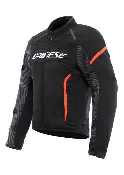 Air Frame 3 Tex Korumalı Motosiklet Montu Black Red Fluo