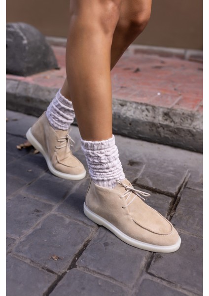 Setla Kadin Gri Gercek Deri Suet Bot modelleri