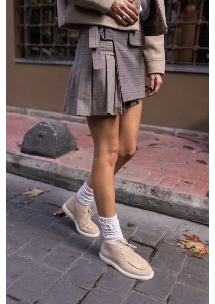 Setla Kadin Gri Gercek Deri Suet Bot fırsatları