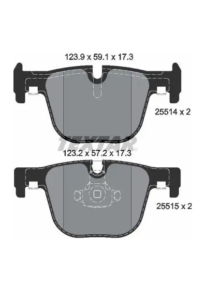 2551401 Arka Fren Balatasi 34206799813 34212468438 34216850570