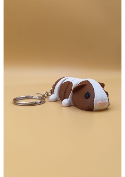 Sevimli Guinea Pig Hareketli Anahtarlık Çanta Süsü Charm