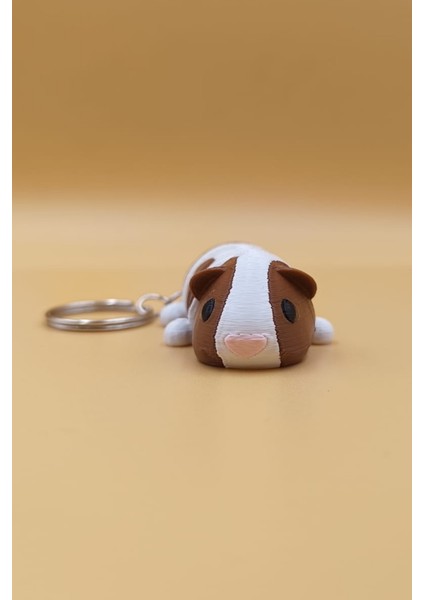 Sevimli Guinea Pig Hareketli Anahtarlık Çanta Süsü Charm modelleri