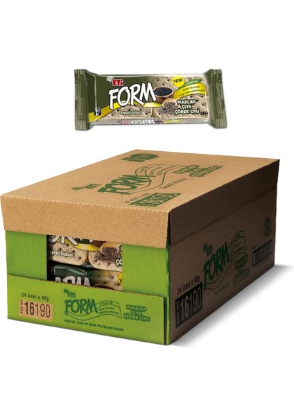 Eti Form Mahlepli Çiyalı ve Çörek Otlu Kepekli Bisküvi 40 G x 24 Adet