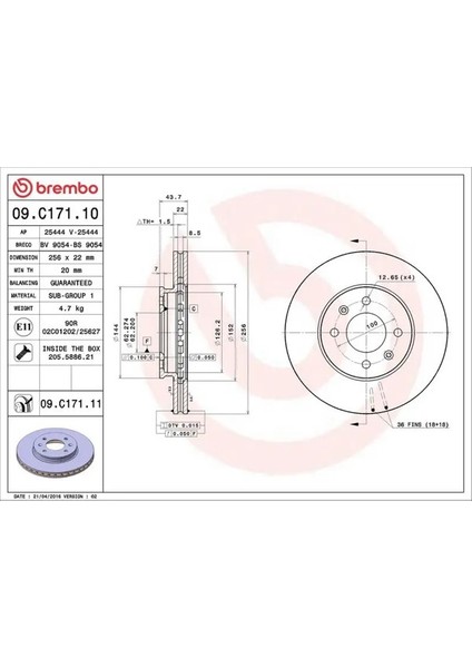 09C17111 Fren Diski On 517120U000 517120U100 517121R000 (2 Adet Fiyatıdır)