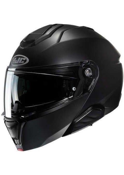 I91 Çene Açılır Motosiklet Kaskı Semi Flat Siyah