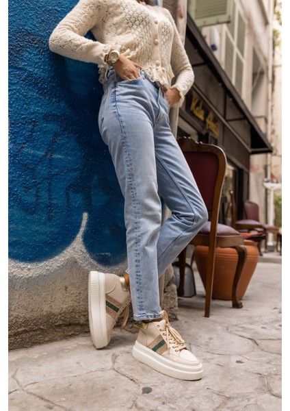 Tobers Kadın Siyah Taş Detay Sneaker