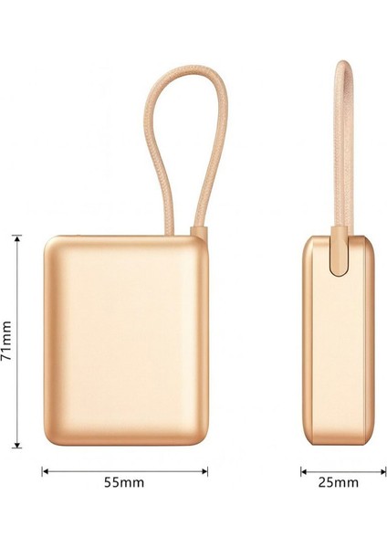 10.000MAH LCD Göstergeli Type-C Giriş & Çıkışlı 20W Dahili Type-C Kablolu Powerbank fiyatları