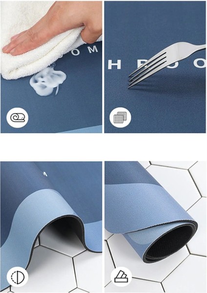 Sihirli Su Emici Kaydırmaz Banyo Paspası Banyo Ayak Matı modelleri