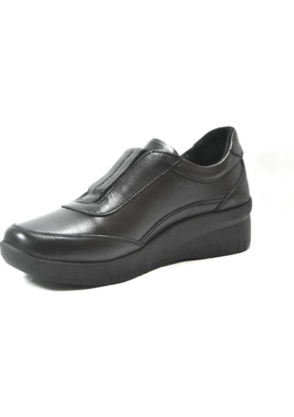 25BK.0128 Hakiki Deri Ortopedik Dolgu Topuklu Günlük Kadın Ayakkabı modelleri