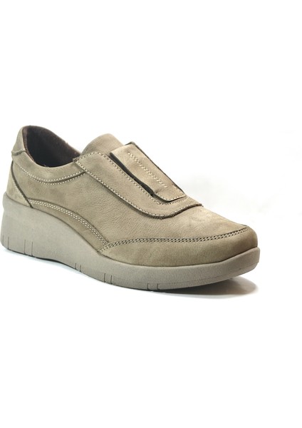 25BK.0128 Hakiki Deri Ortopedik Dolgu Topuklu Günlük Kadın Ayakkabı fiyatları