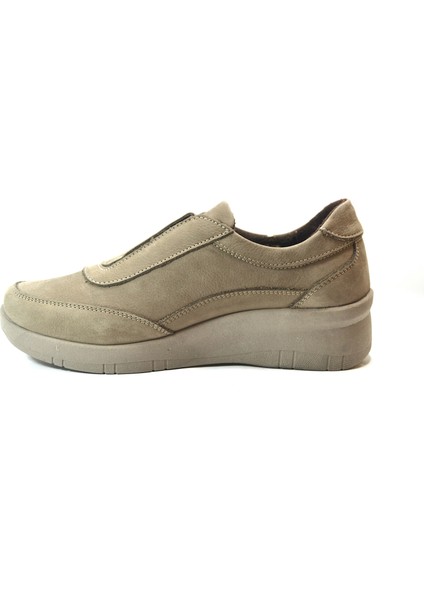 25BK.0128 Hakiki Deri Ortopedik Dolgu Topuklu Günlük Kadın Ayakkabı fırsatları