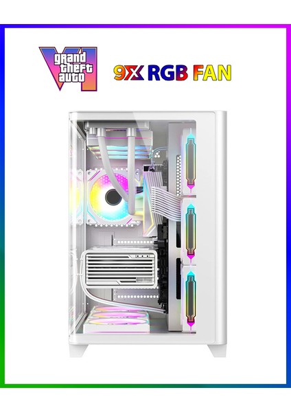 GTA-Valo X50 Max White 💎 Ryzen 7 5700X 32GB Ram 1TB M.2 Nvme SSD 8GB GDDR7 RTX4060 Ekran Kartı Oyuncu Masaüstü Bilgisayarı fırsatları