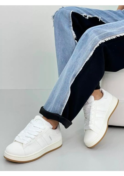 White Kaydırmaz Taban Sneaker Spor Ayakkabı