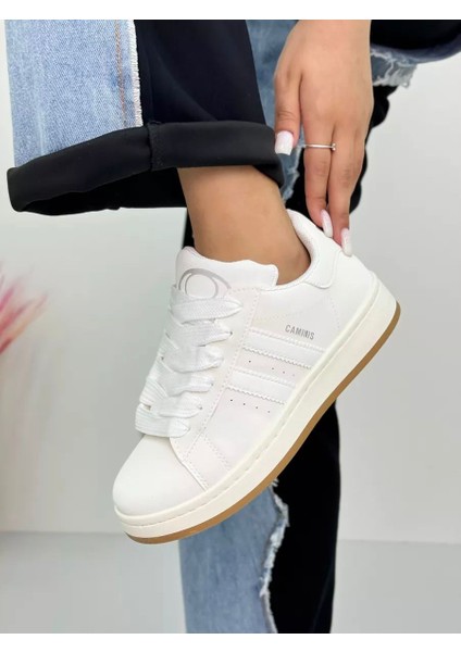 White Kaydırmaz Taban Sneaker Spor Ayakkabı fiyatları
