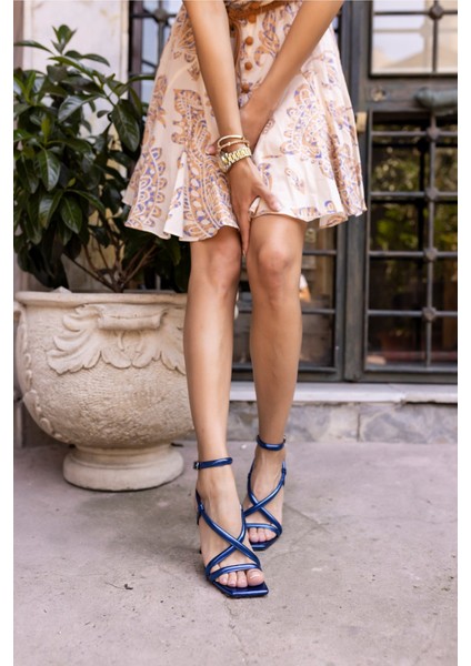 Olge Kadin Fusya Bantli Topuklu Sandalet modelleri