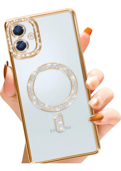 Mtxdpn Newface Samsung Galaxy A06 Joke Simli Magneticsafe Kılıf - Gold fiyatları