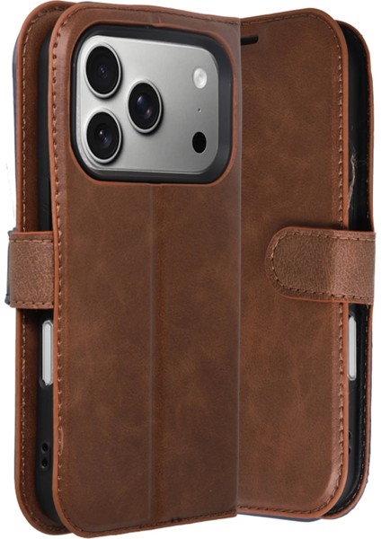 Mtxdpn Newface Apple Iphone 17 Pro Trend S Plus Kapaklı Kılıf - Taba