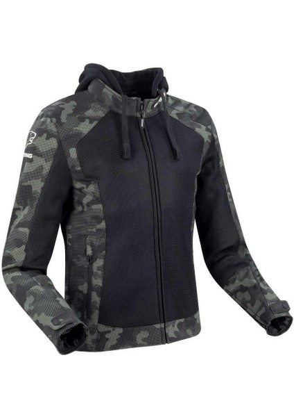 Zenith Korumalı Yazlık Motosiklet Mont Siyah Kamuflaj