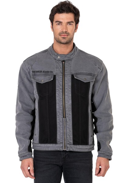 Thebikerjeans Silver Ice Korumalı File Motosiklet Kot Montu Erkek