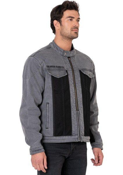 Thebikerjeans Silver Ice Korumalı File Motosiklet Kot Montu Erkek fiyatları