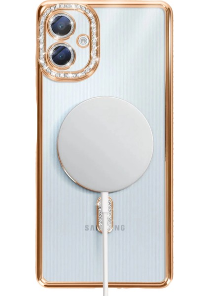 Mtxdpn Newface Samsung Galaxy A06 Joke Simli Magneticsafe Kılıf - Gold indirimleri