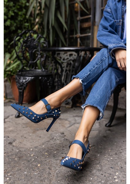 Creyza Kadın Kot Trok Detay Topuklu Ayakkabi modelleri