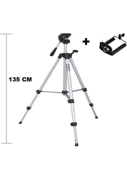 Tripod : Telefon ve Kamera Tutucu Ayak + Telefon Tutucu - 105CM fiyatları