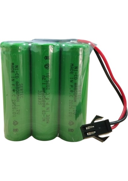 Sertec 3.6V 3S1P Aa 800 Mah Kablo + Siyah Konnektörlü Oyuncak Pili