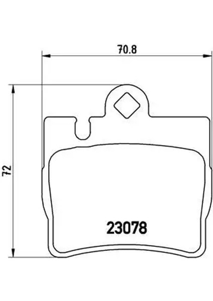 P50042 Arka Fren Balatasi A0034200620 A0034201920 A0044209420