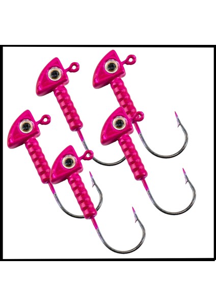 Uyguna-Yakala 7 Gr - Pembe -Kurşunlu olta Iğnesi zoka -5 Adet ALA.236