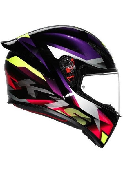 Motosiklet Kaskı K1 S Fastlap Black Purple Pink fırsatları