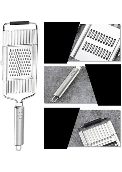 Paslanmaz Çelik Sebze Rendesi – Değiştirilebilir 3 Bıçaklı, Çok Fonksiyonlu, Hızlı ve Pratik 722270 indirimleri