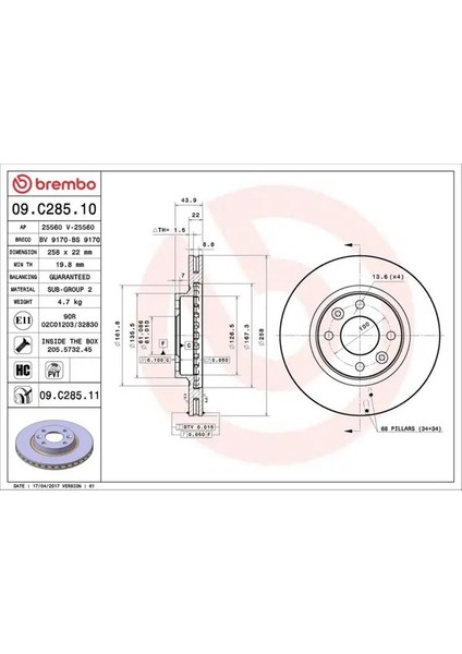 09C28511 Fren Diski On 402062212R 402062650R 402063149R (2 Adet Fiyatıdır)