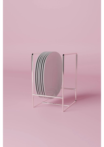 Gümüş Metal Tabak Düzenleyici - Paslanmaz Ergonomik Dolap Içi Mutfak Organizer modelleri