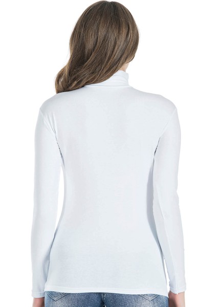 Balıkçı Yaka Uzun Kol Kadın Tişört 245 fiyatları