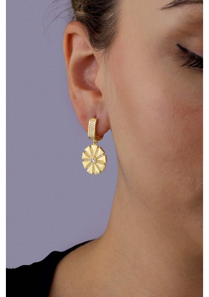 Altın Kaplama Özel Tasarım 925 Ayar Gümüş Küpe modelleri